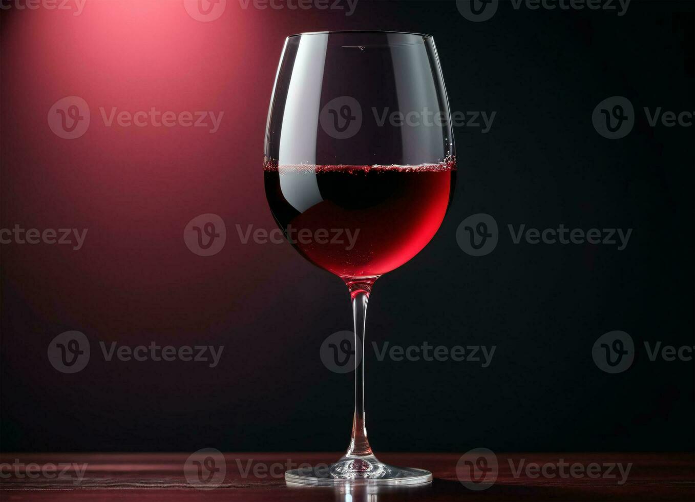 Photo of the glass with red wine AI Generative