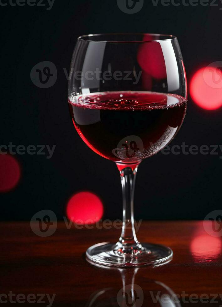 Photo of the glass with red wine AI Generative