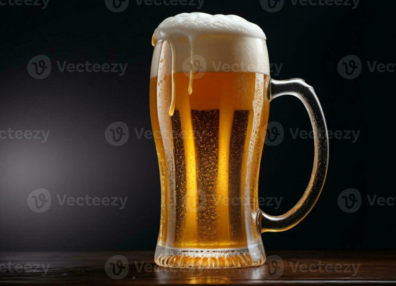 Photo of the mug with beer AI Generative