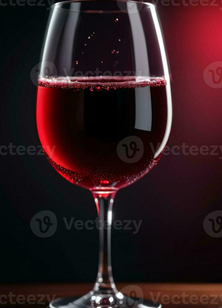 Photo of the glass with red wine AI Generative