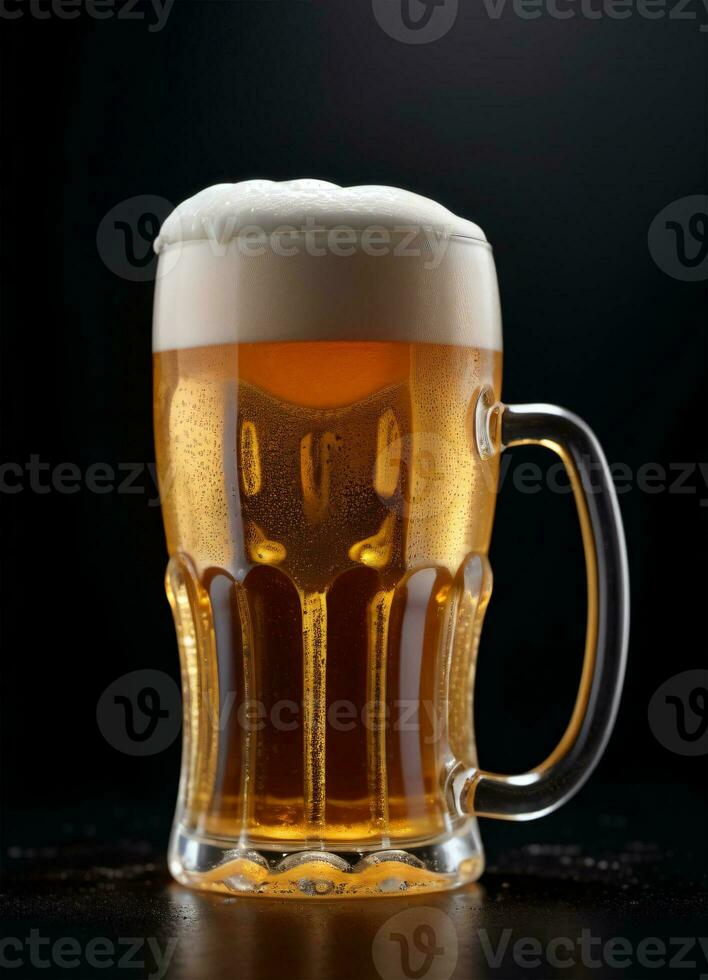 Photo of the mug with beer AI Generative