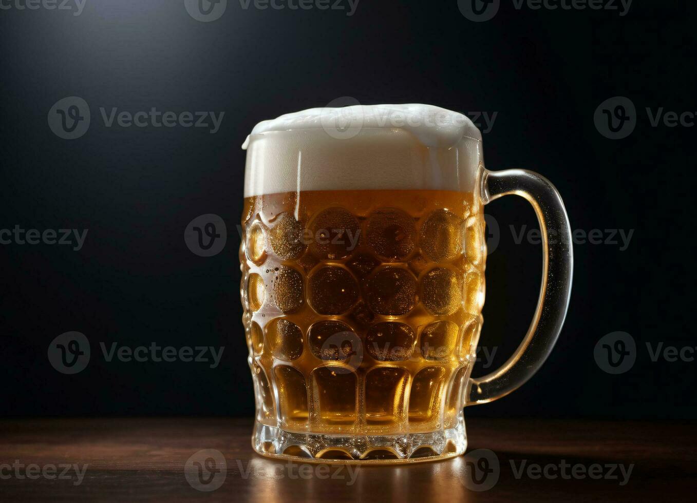 Photo of the mug with beer AI Generative