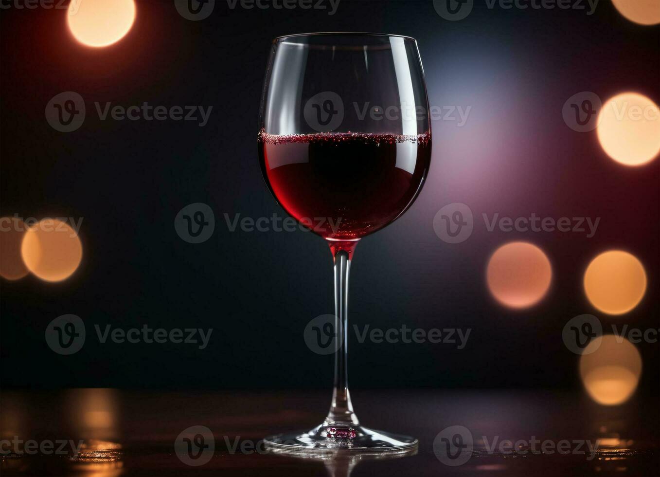 Photo of the glass with red wine AI Generative