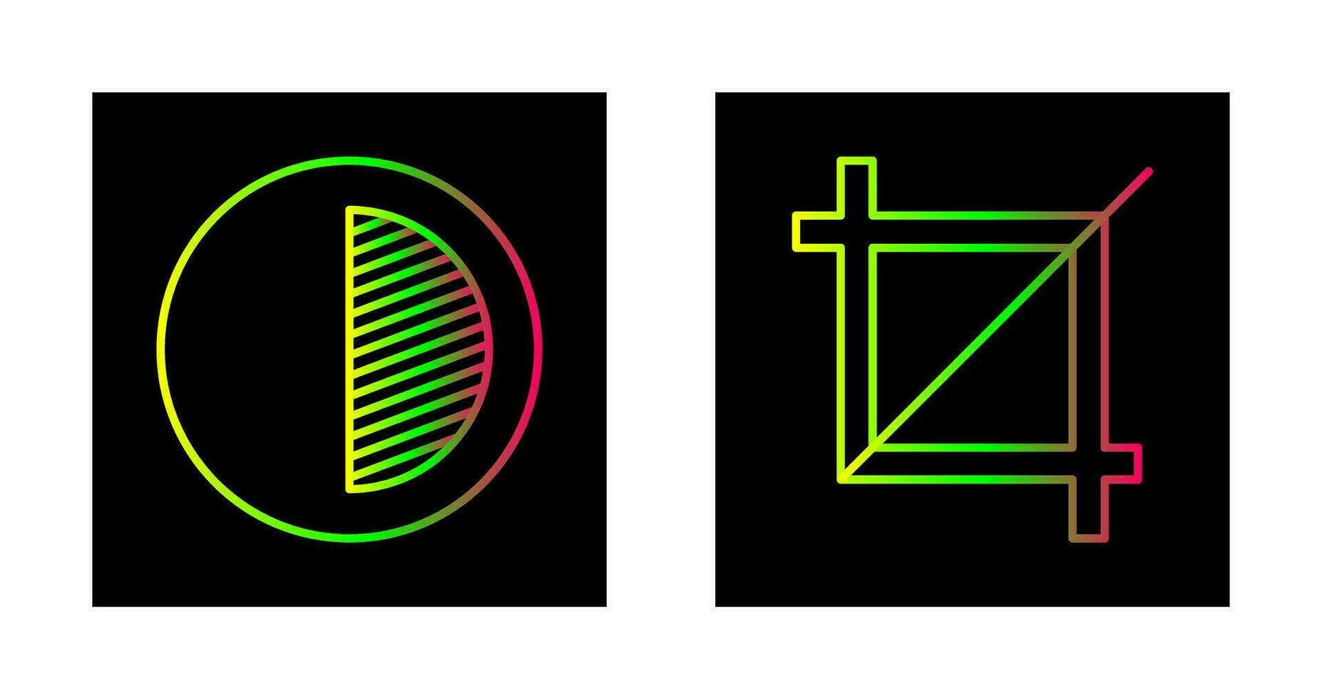 contrast and crop Icon vector