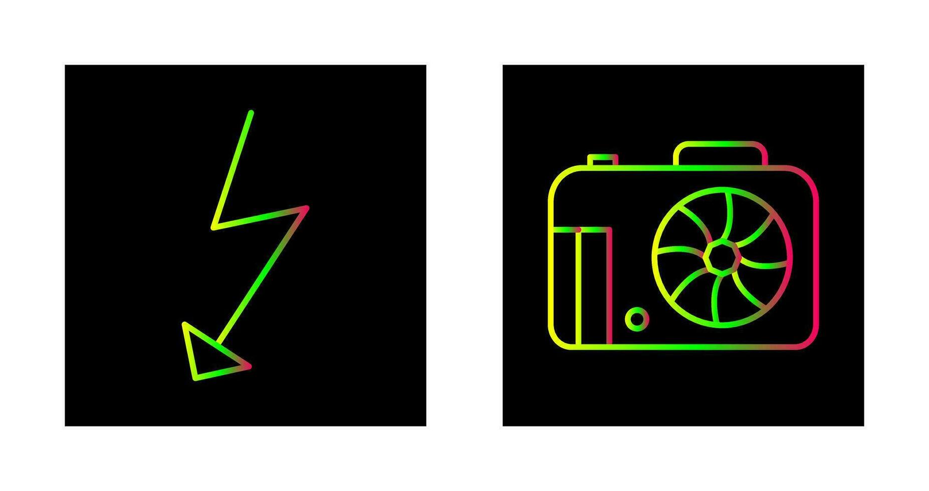 flash and camera Icon vector