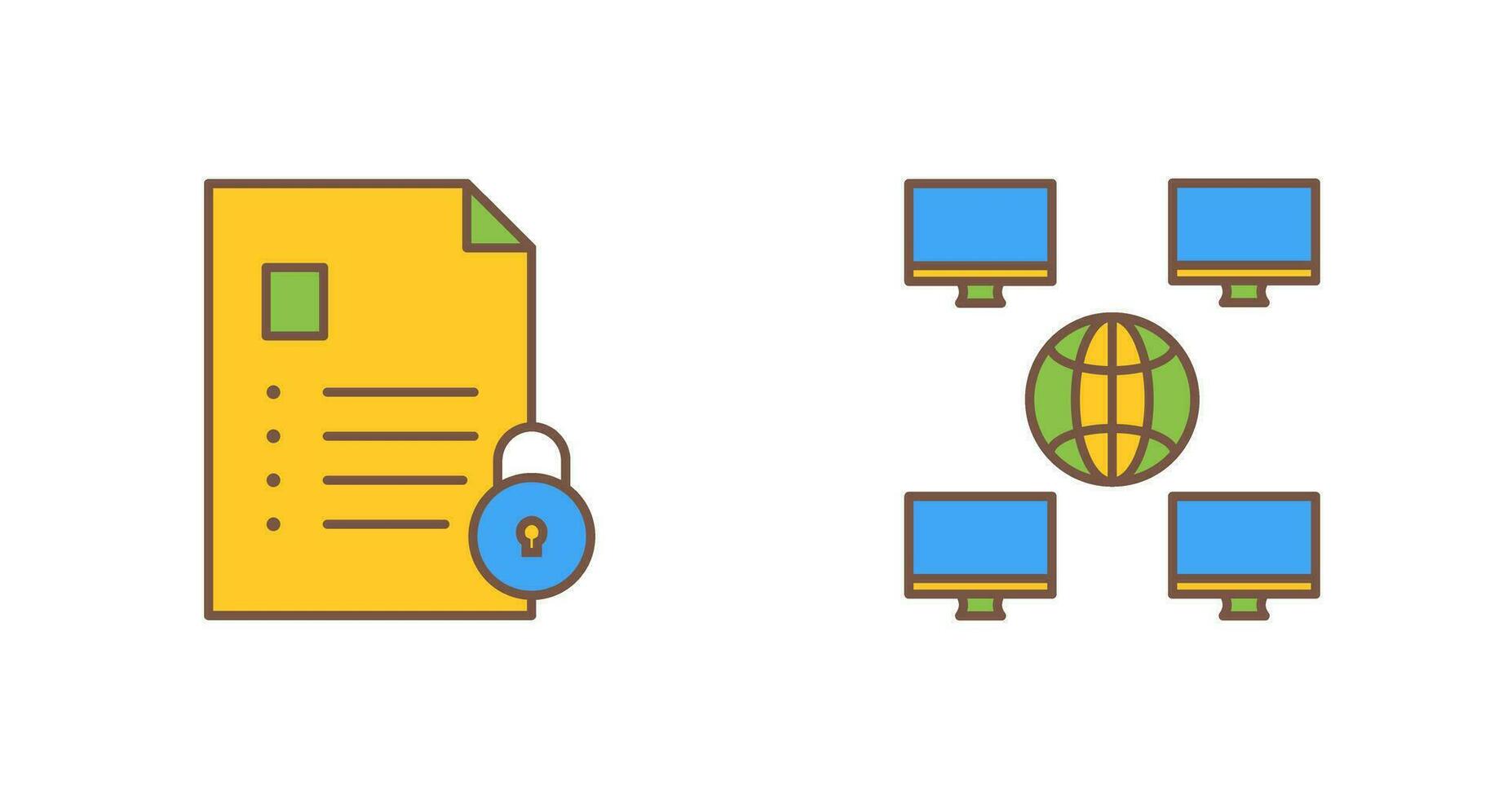 confidentiality and company network Icon vector