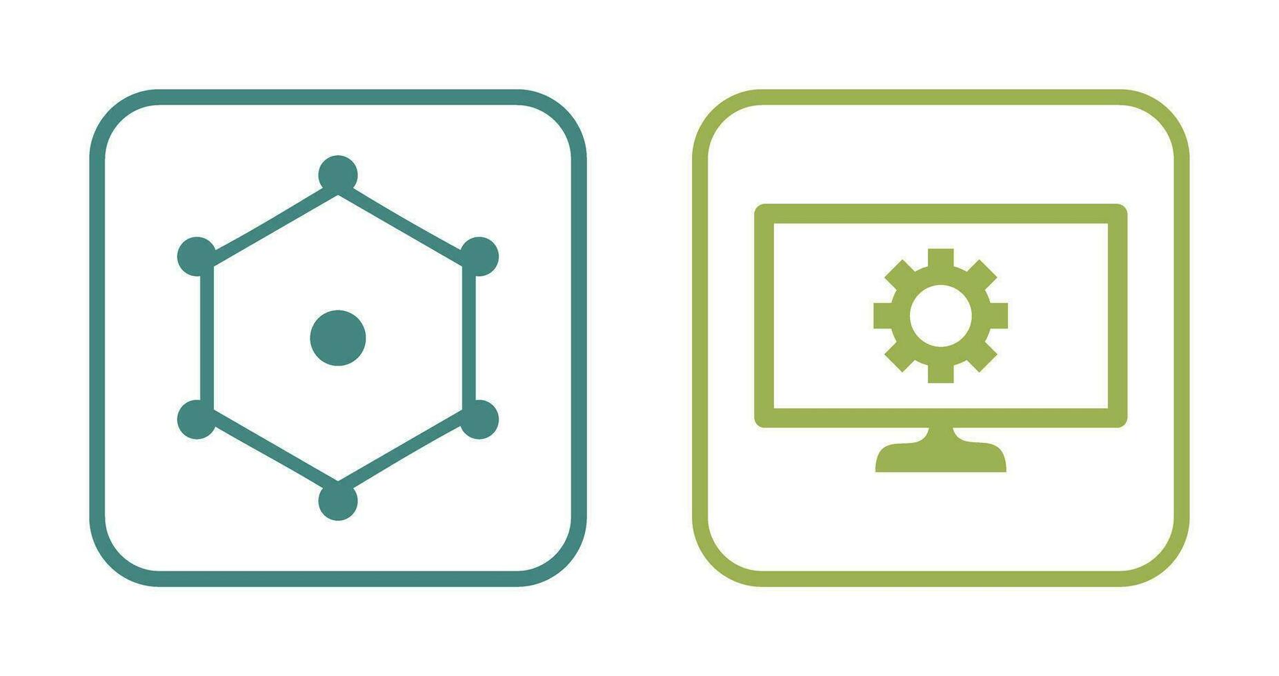 nodes and network setting  Icon vector