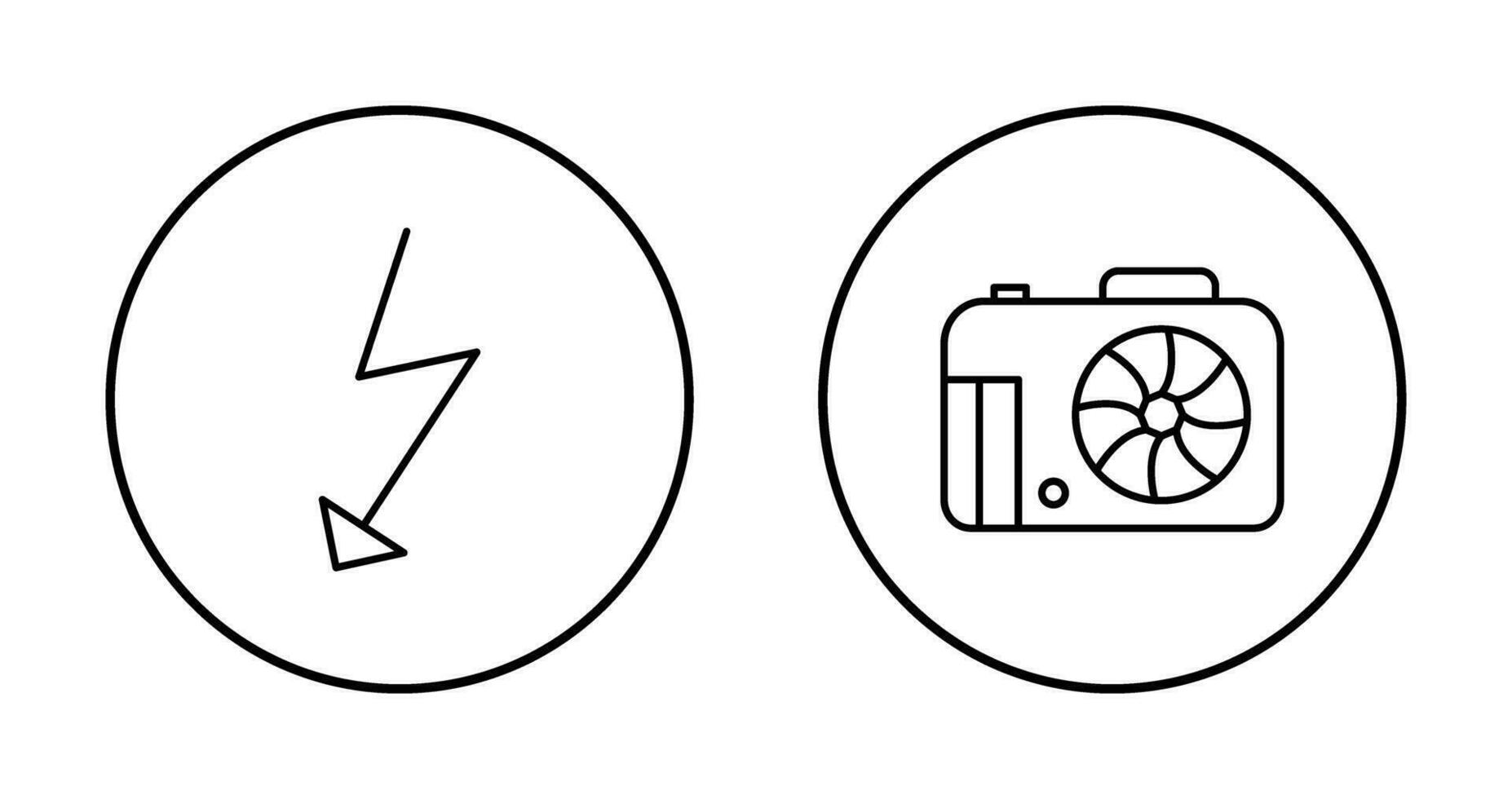 flash and camera Icon vector