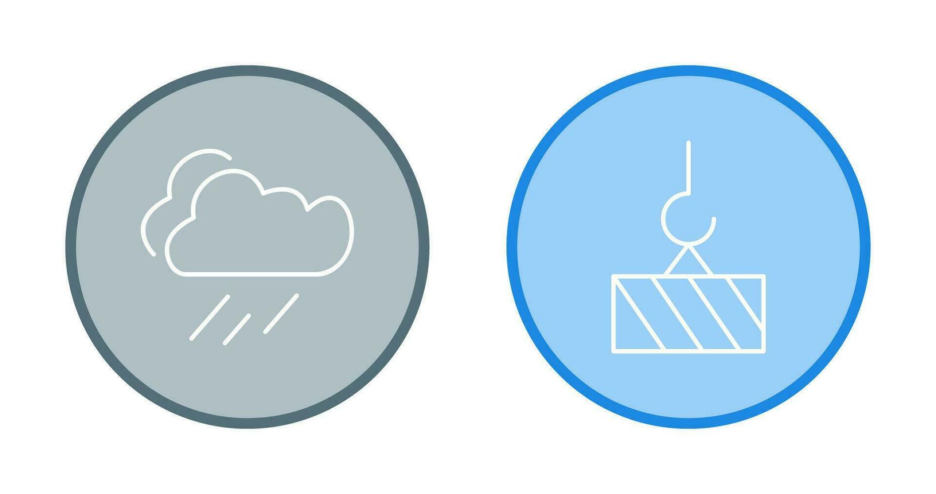 rain and heavy machinery  Icon vector