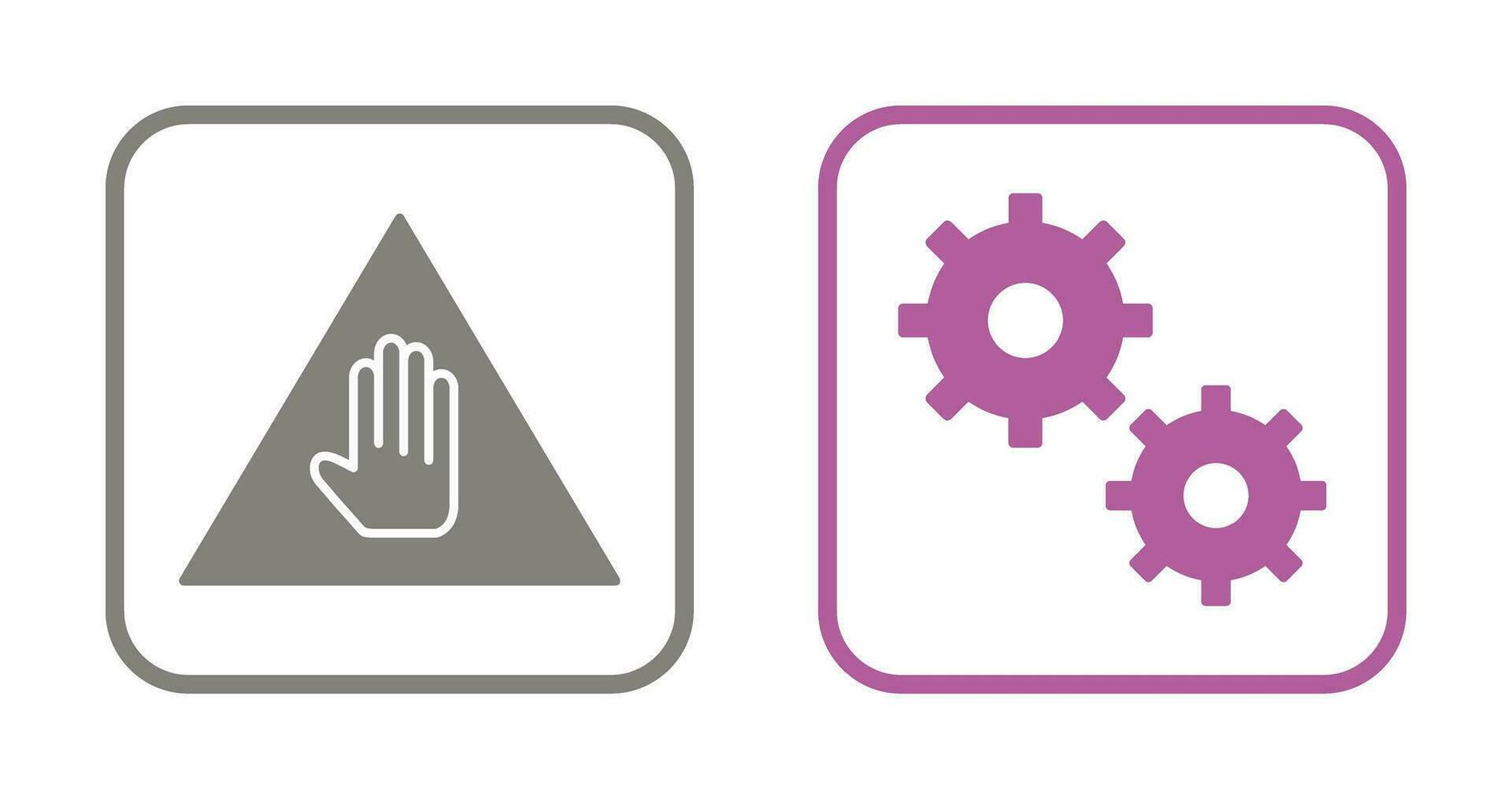 configurations and warning Icon vector