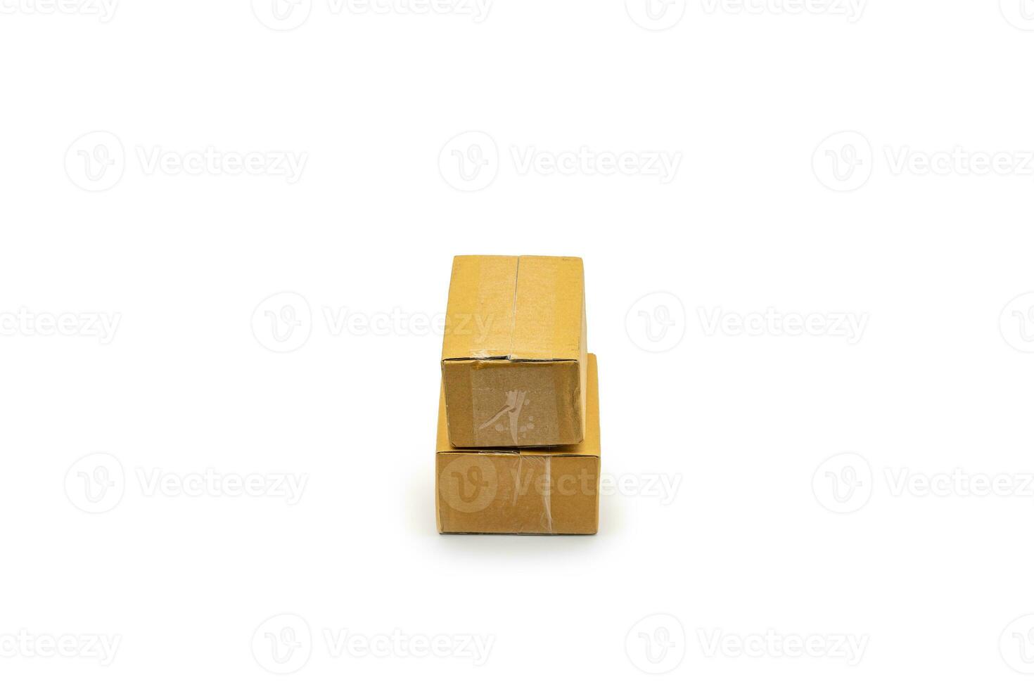 two boxes on the white background photo