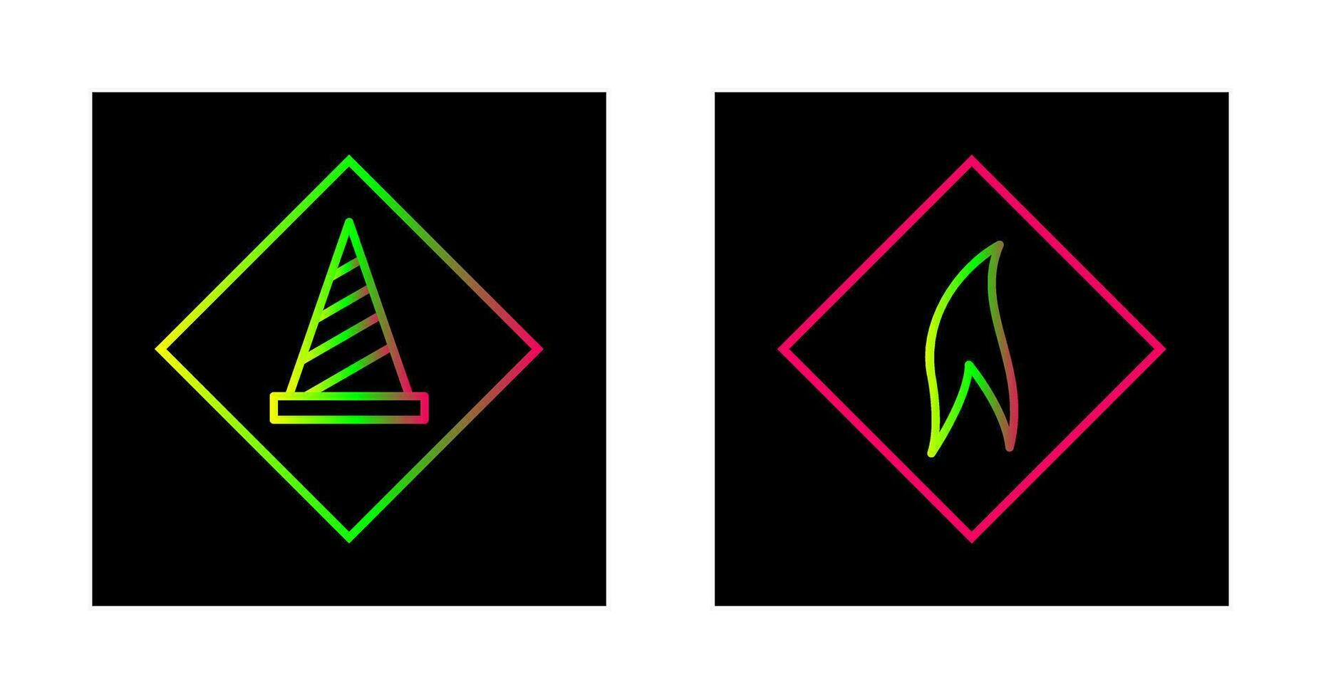 under construction and flammable material  Icon vector