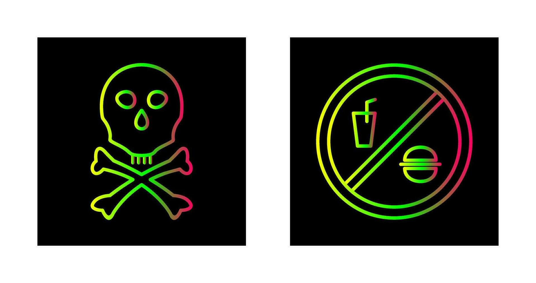 death sign and no foods or drink  Icon vector