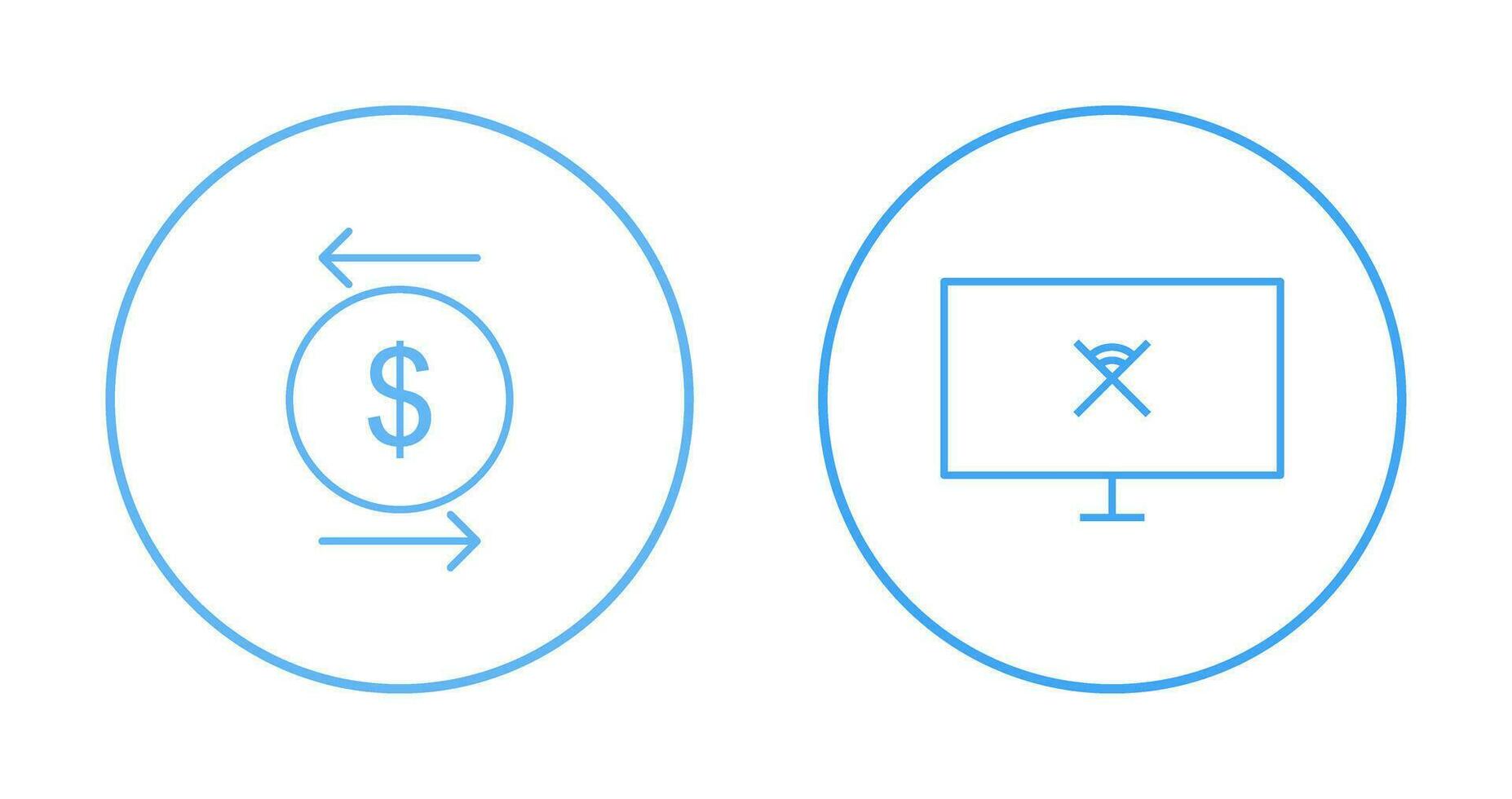 transaction and disconnected network  Icon vector