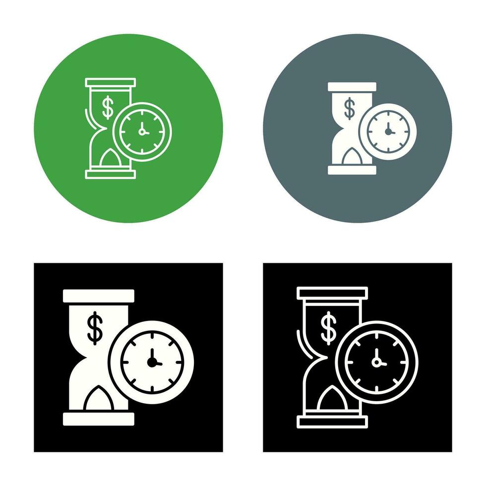 el tiempo es dinero vector icono