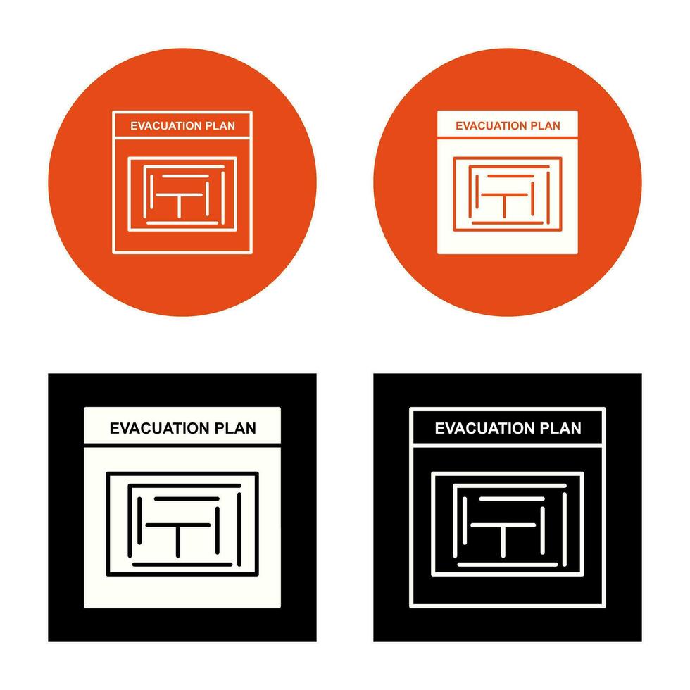 Evacuation Plan Vector Icon