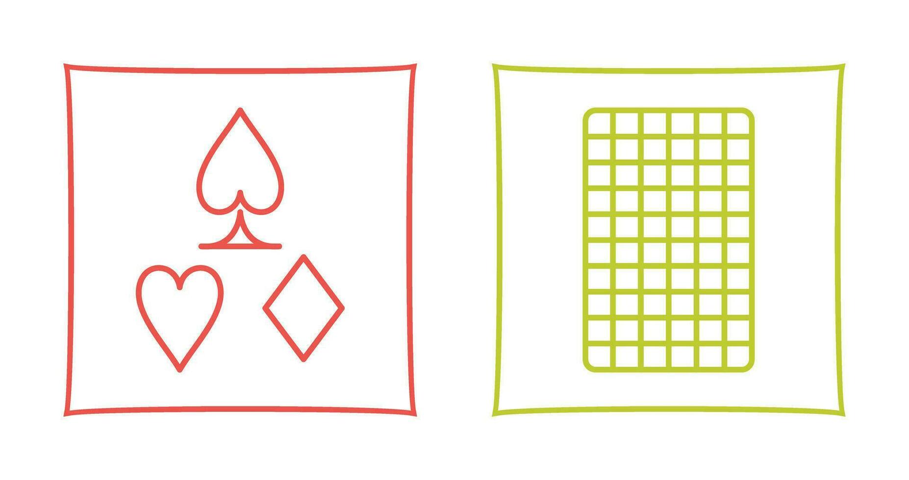 card suits and card backward Icon vector