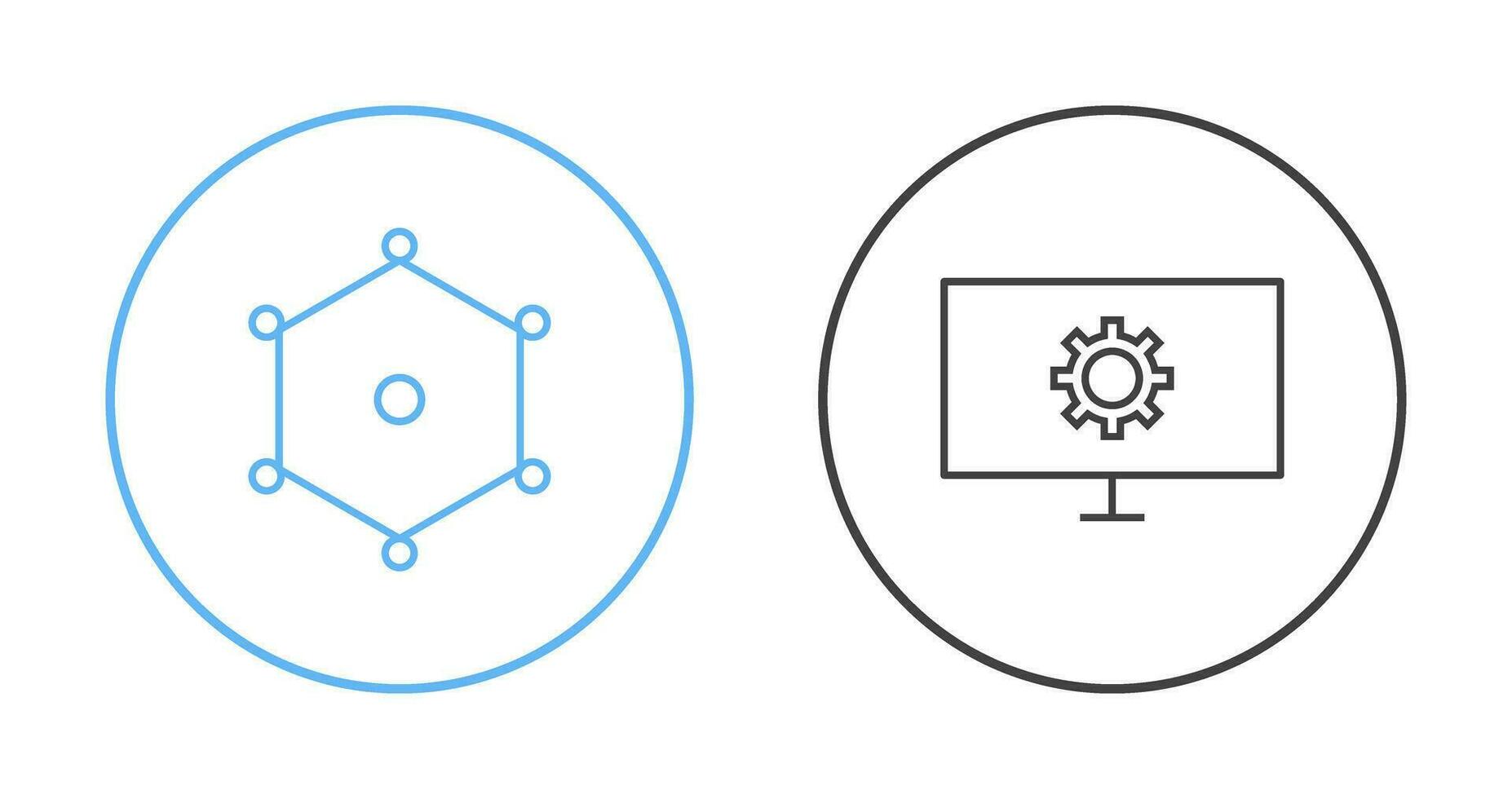 nodes and network setting  Icon vector