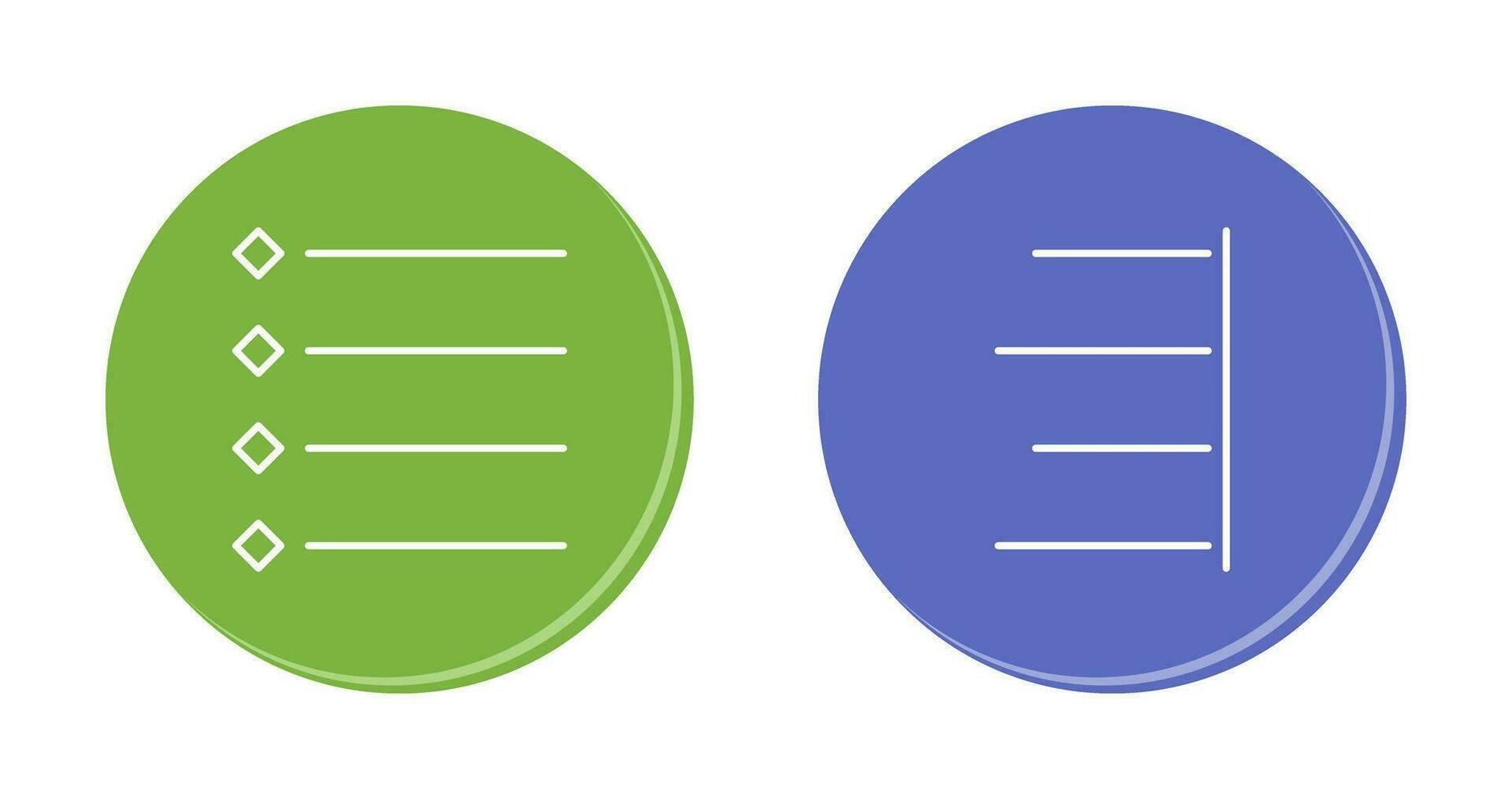 bulleted list and Right align  Icon vector