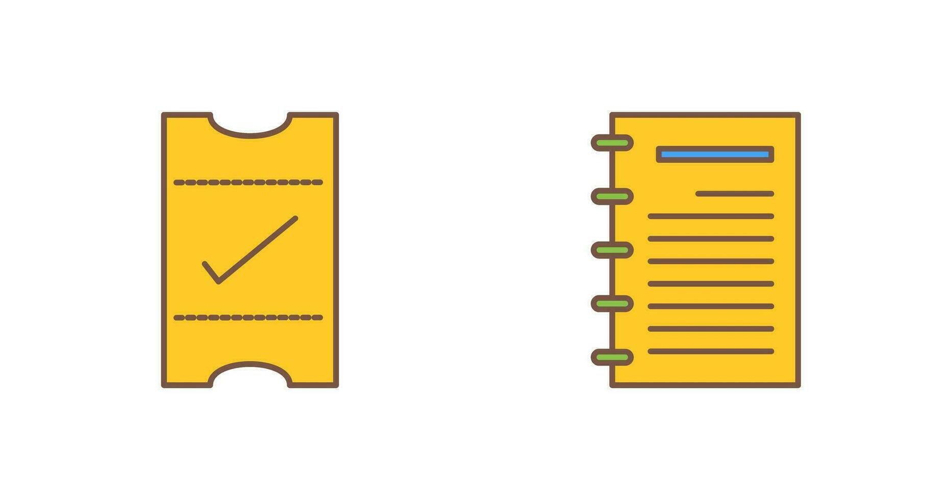 passes and notepad  Icon vector