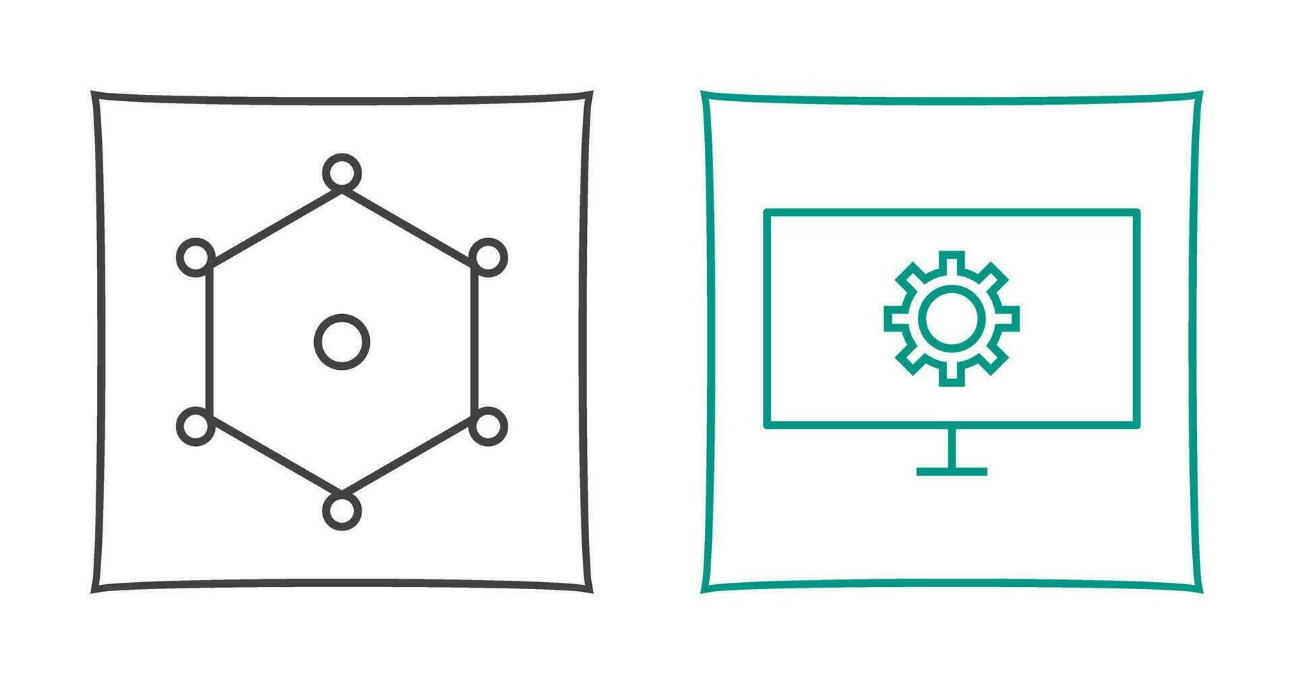 nodes and network setting  Icon vector