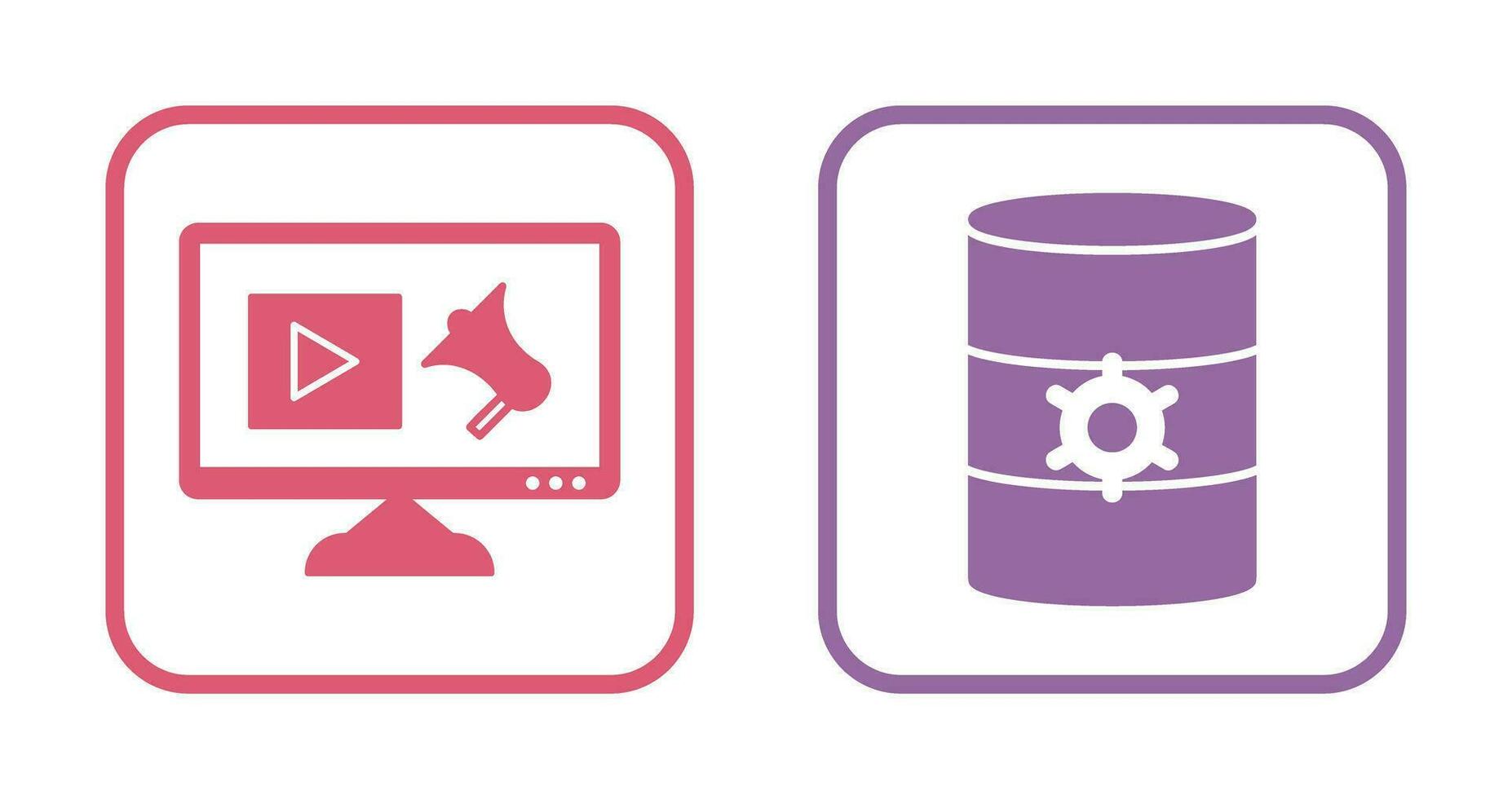 Digital Marketing and Database Management Icon vector