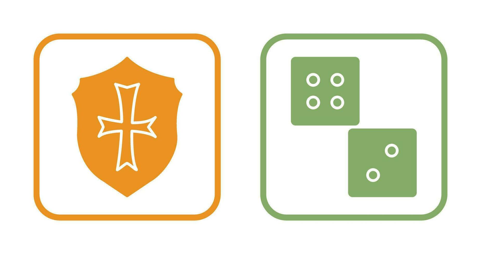 Dice and Shield Icon vector