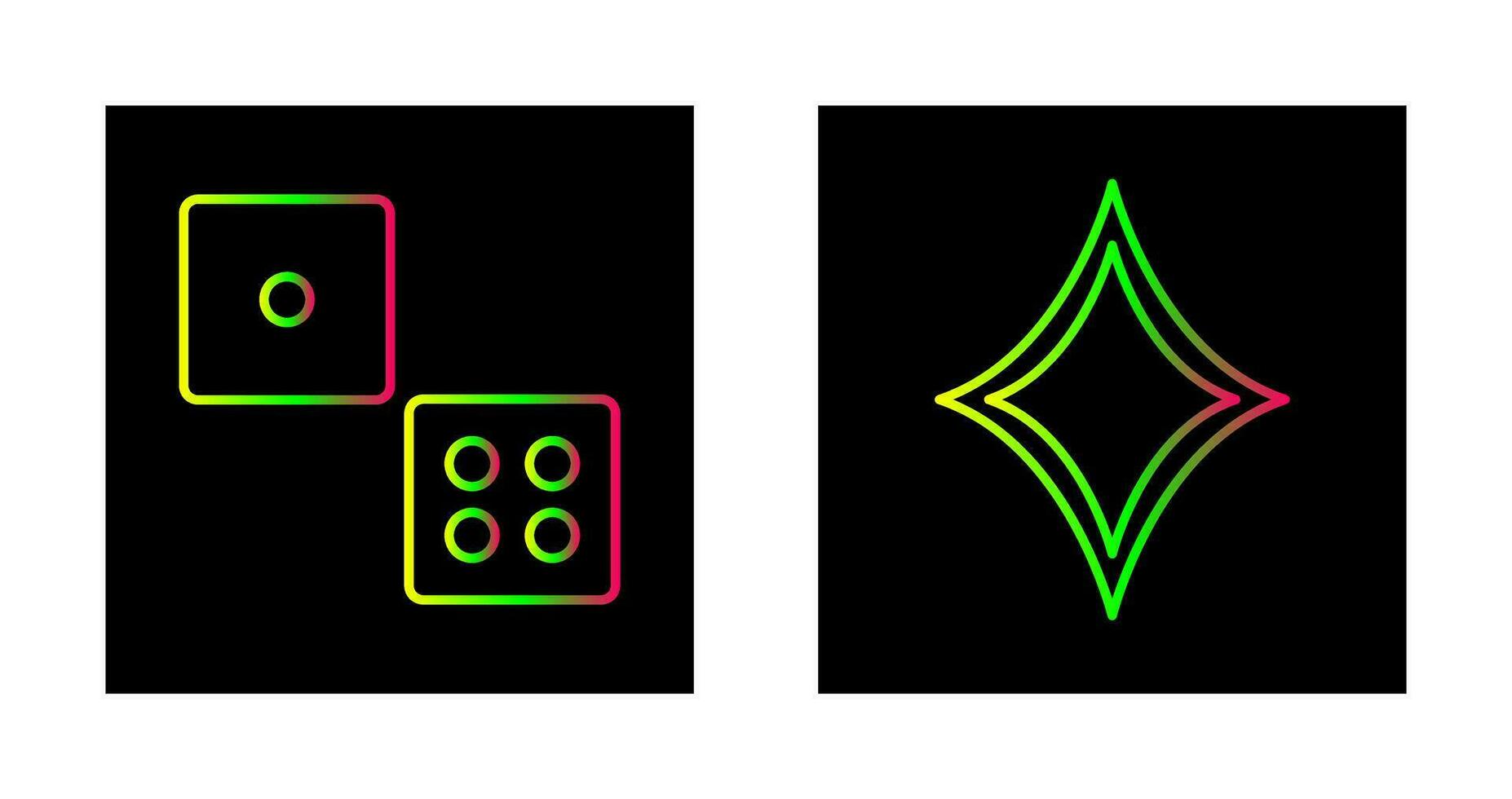 dice and diamond and  Icon vector