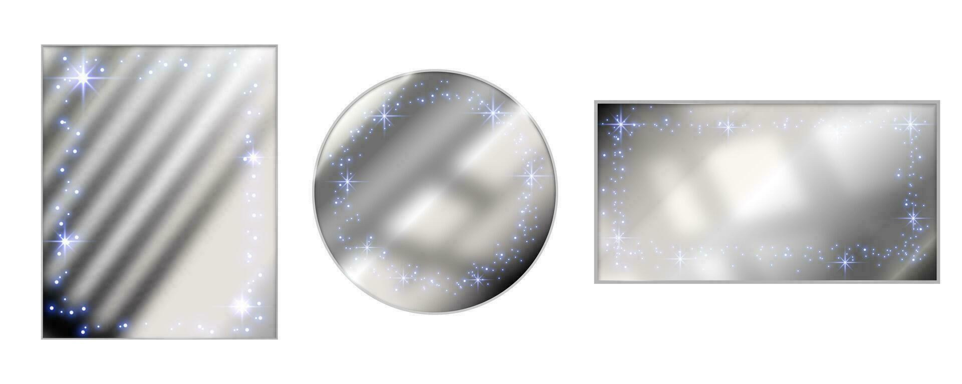 Set of Photo Frames of beautiful stars. Photography design template. vector