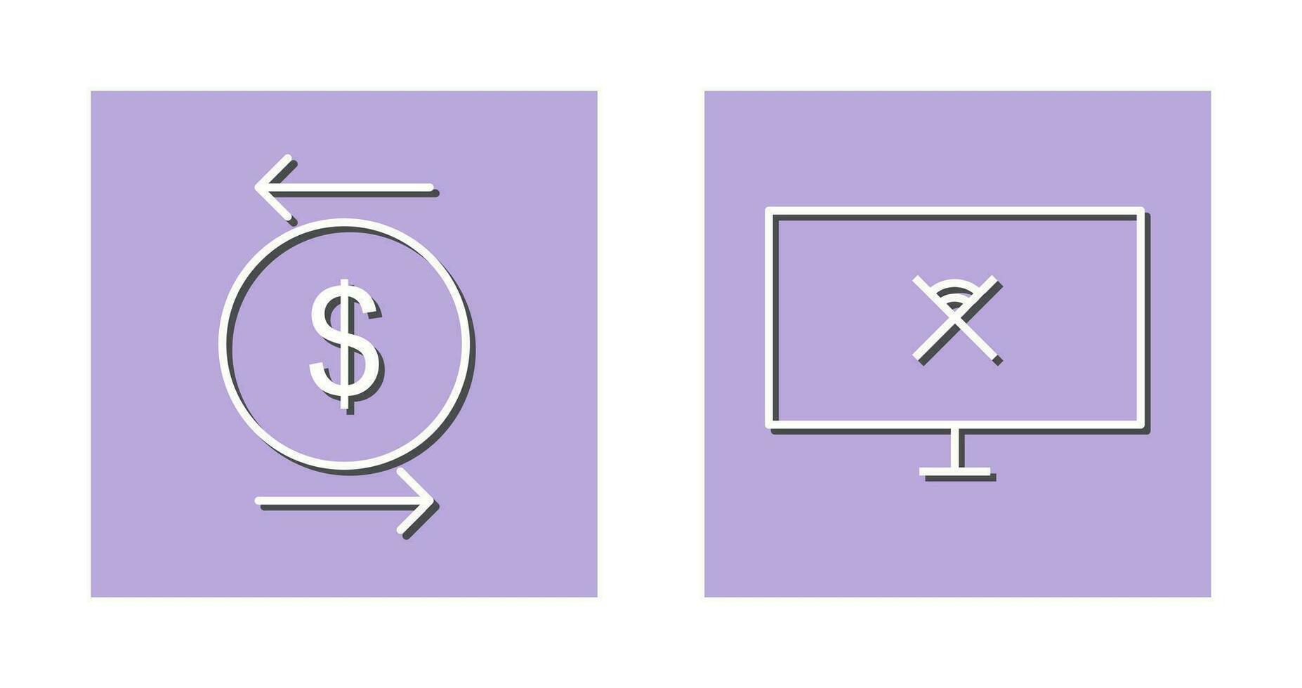 transaction and disconnected network  Icon vector