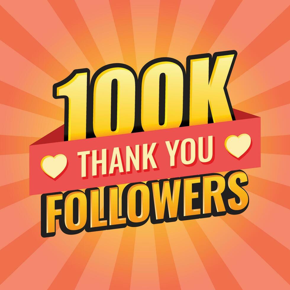 gracias usted 100000 seguidores icono en plano estilo. suscripción cantidad vector ilustración en aislado antecedentes. 100k seguidor firmar negocio concepto.