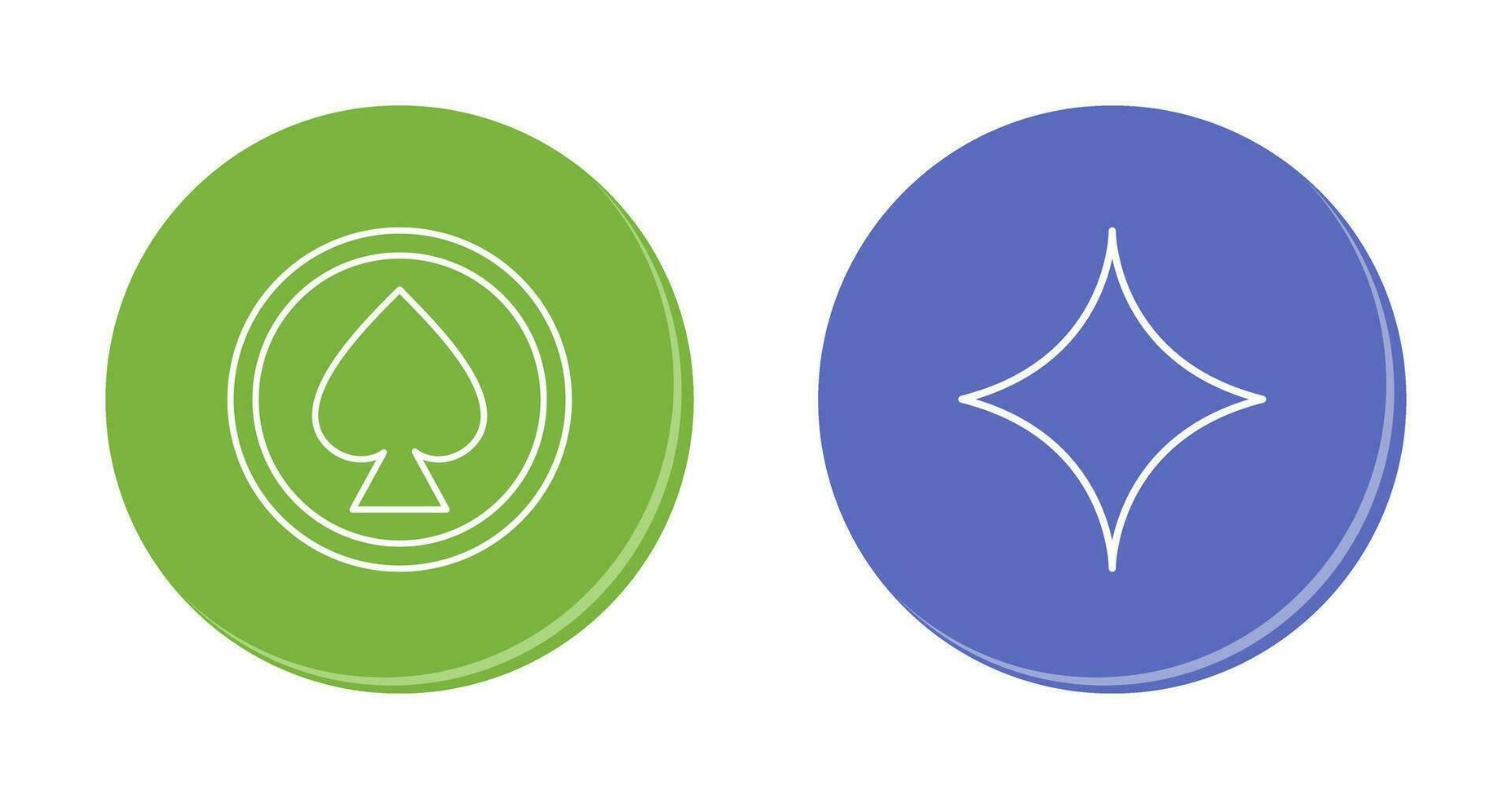 Spade and Diamond Icon vector