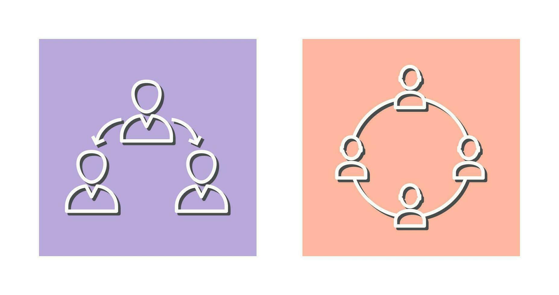 connected user and network group  Icon vector