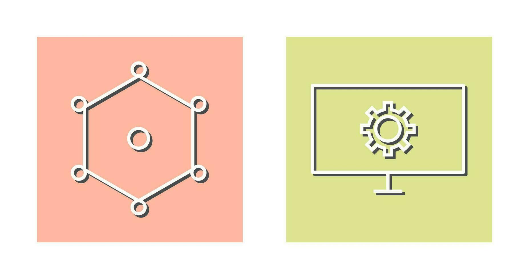 nodes and network setting  Icon vector