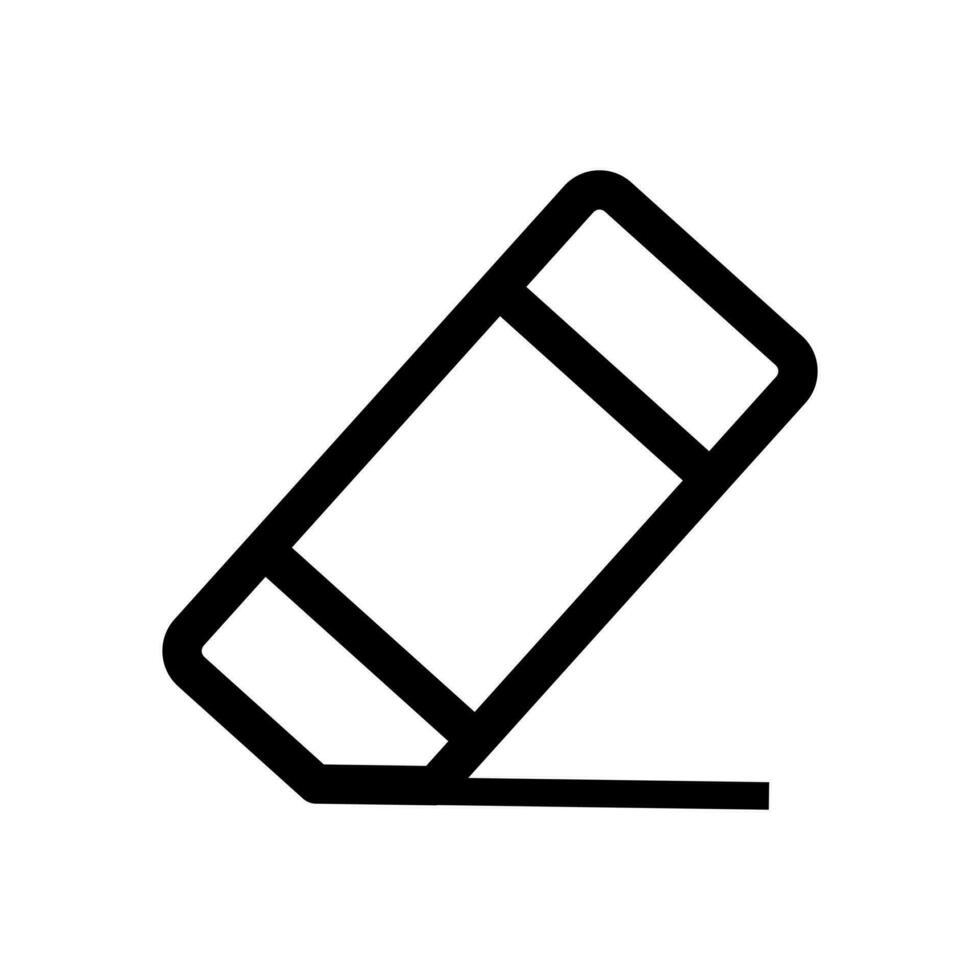 Eraser Icon. Lineal Style Eraser Outline Icon Vector Illustration