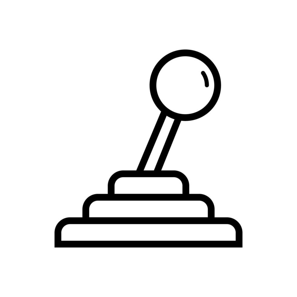 Gearshift Icon. Lineal Style Gearshift Outline Icon Vector Illustration