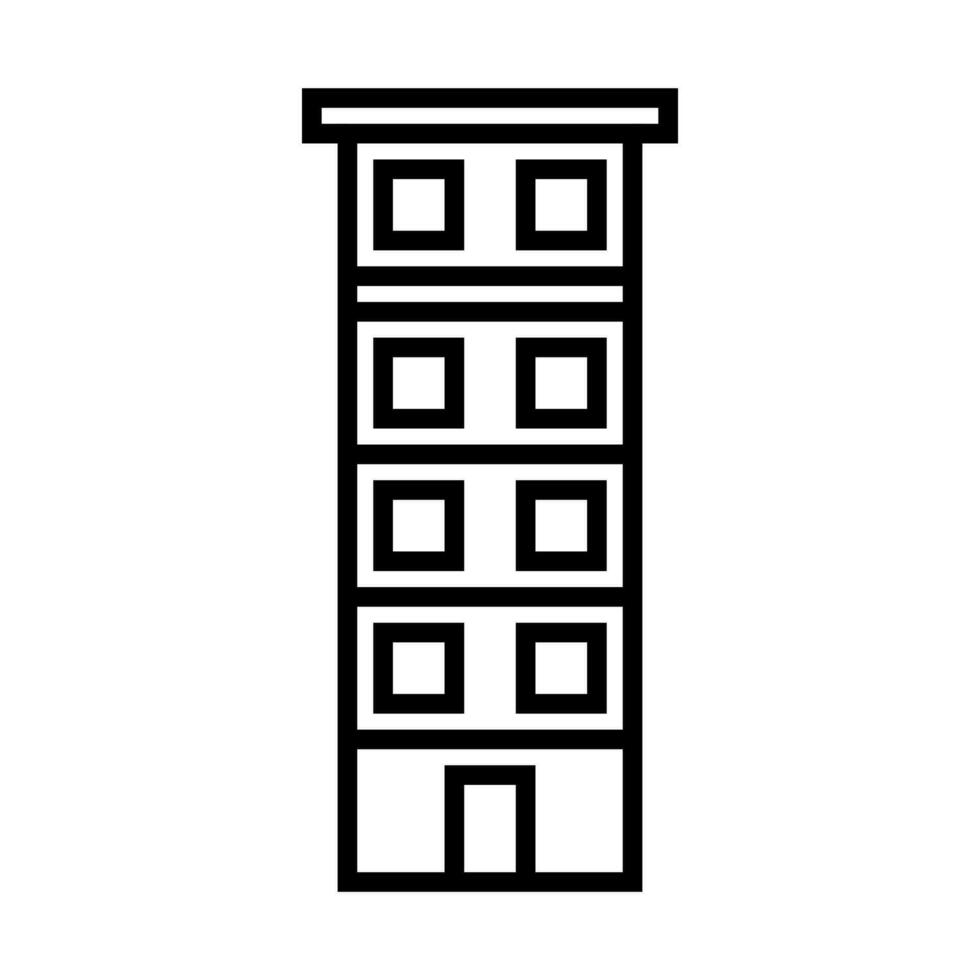 condominium icon in line style vector