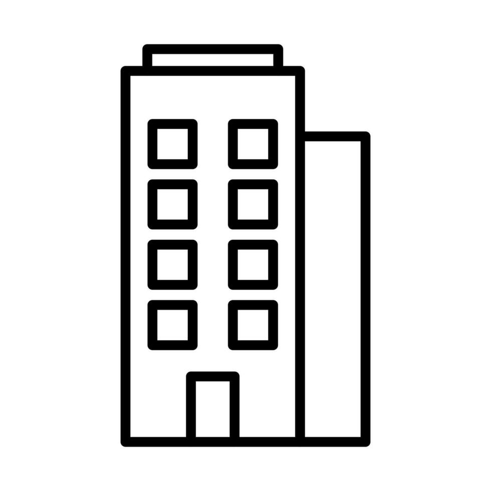 office building icon in line style vector