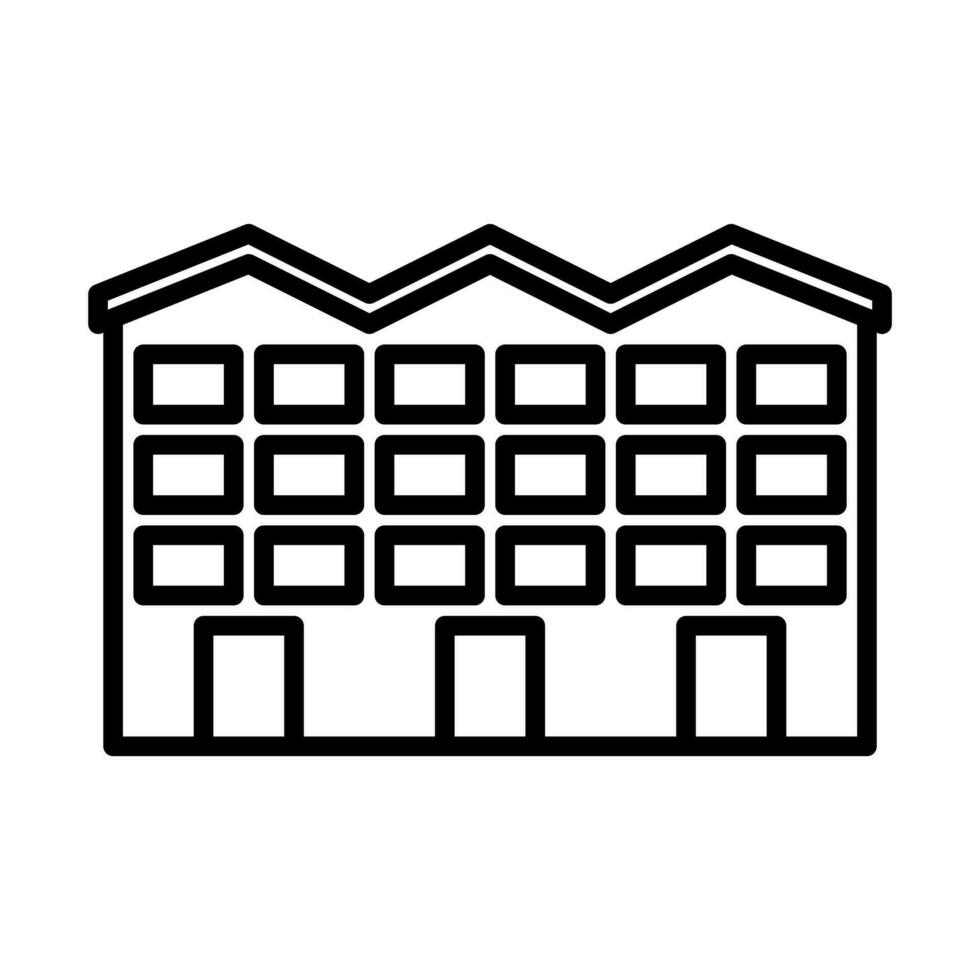 townhouse icon in line style vector