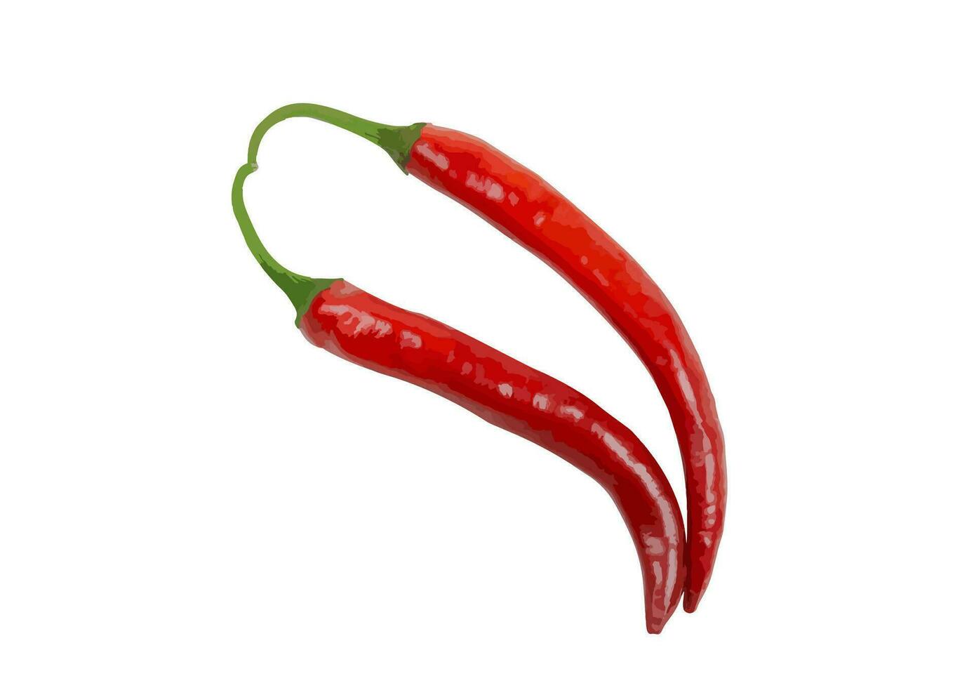 mano dibujado caliente rojo pimienta. picante ingredientes. chile logo. especia caliente chile pimienta aislado en blanco antecedentes. natural sano alimento. vector gráficos para formas