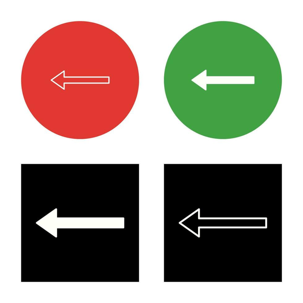 Unique Left Arrow Vector Icon