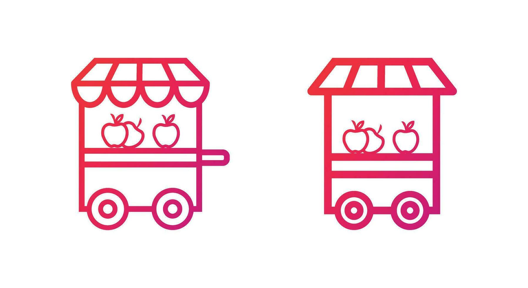 Fruit shop Icon. Fruit shop Gradient Icon Symbol Vector Illustration