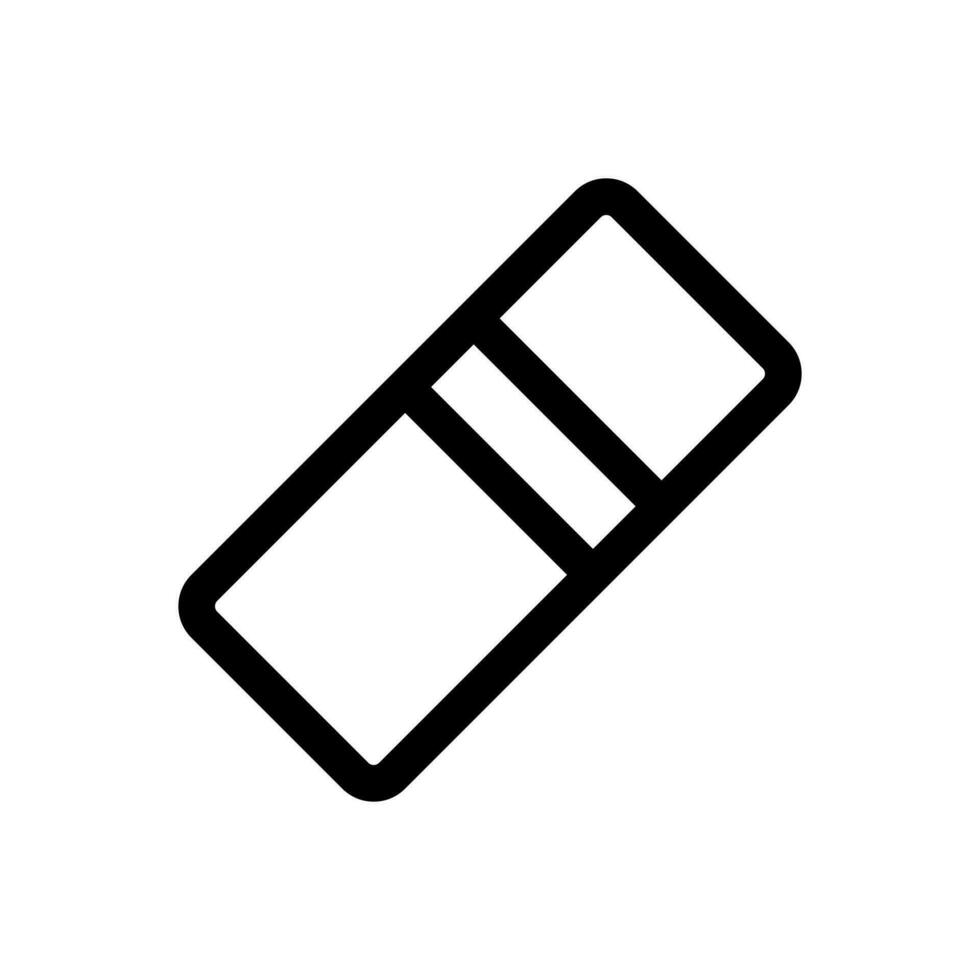 Eraser Icon. Lineal Style Eraser Outline Icon Vector Illustration