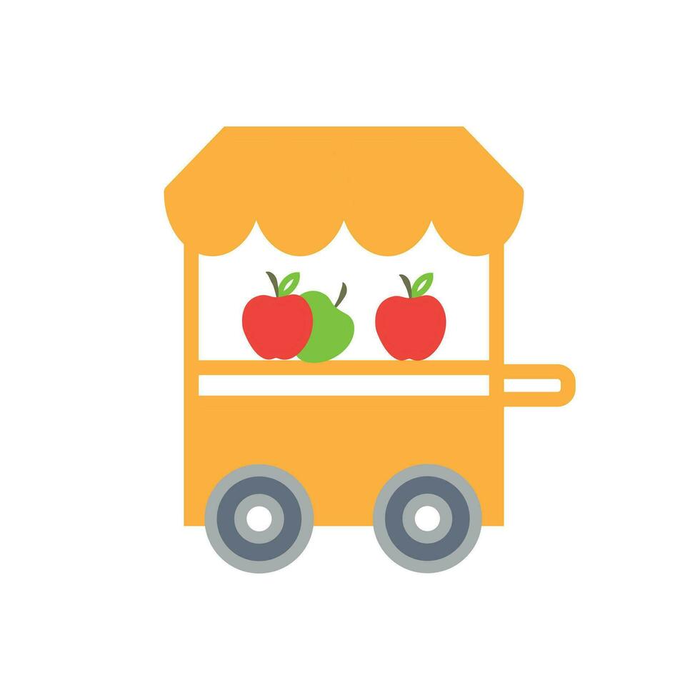 Fruit shop Icon. Fruit shop Flat Icon Symbol Vector Illustration