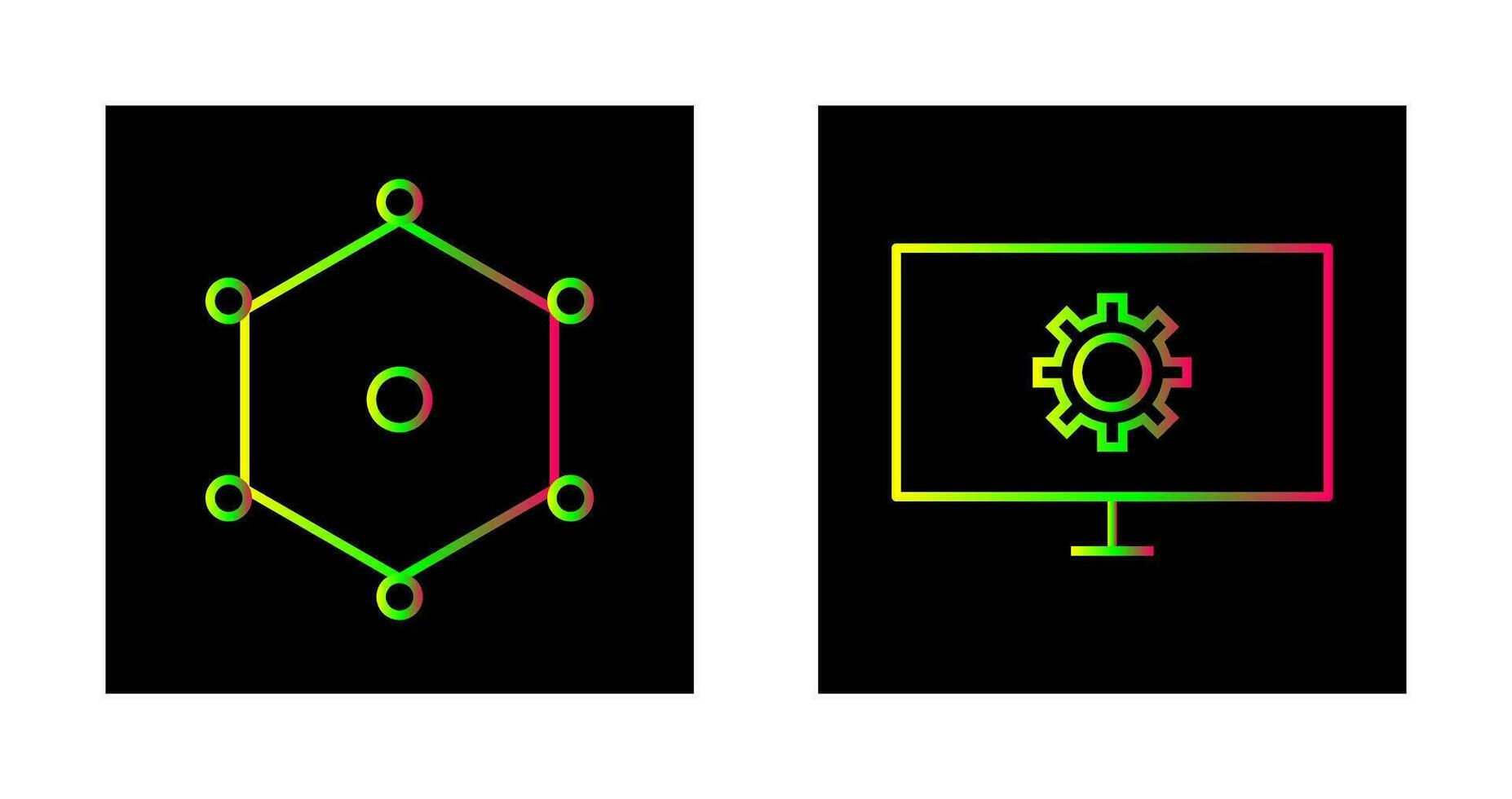 nodes and network setting  Icon vector