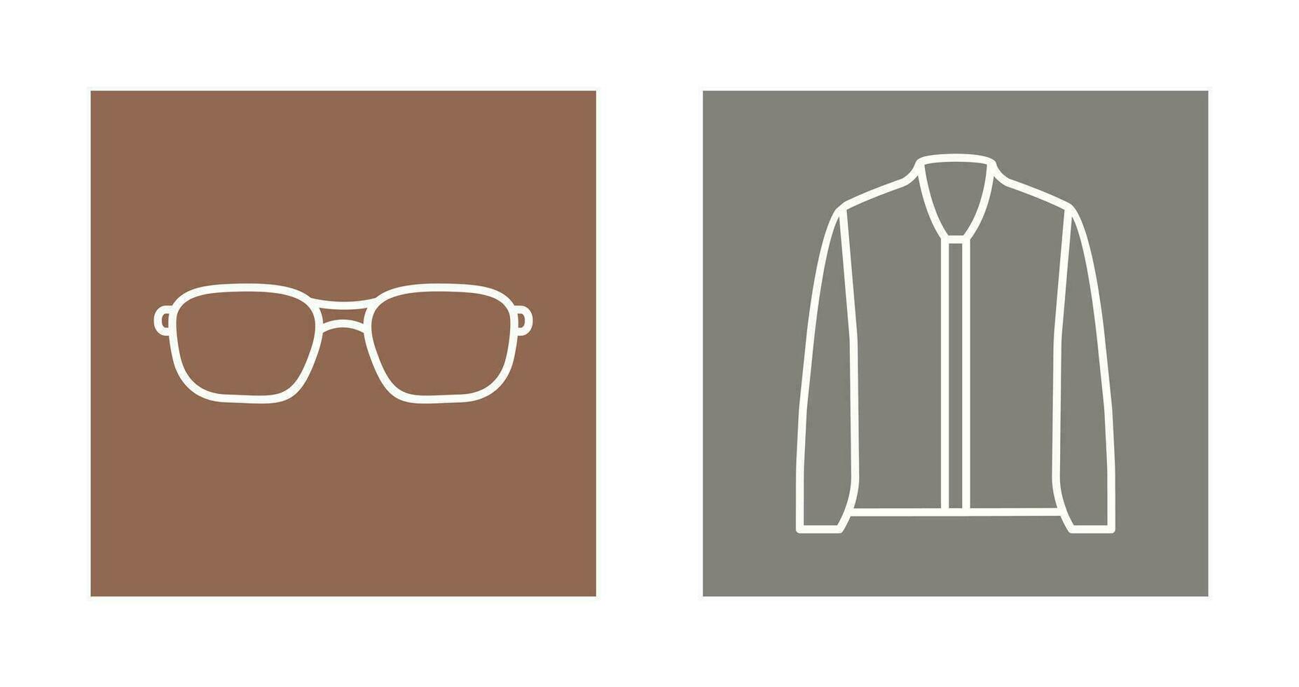 Glasses and Jacket Icon vector