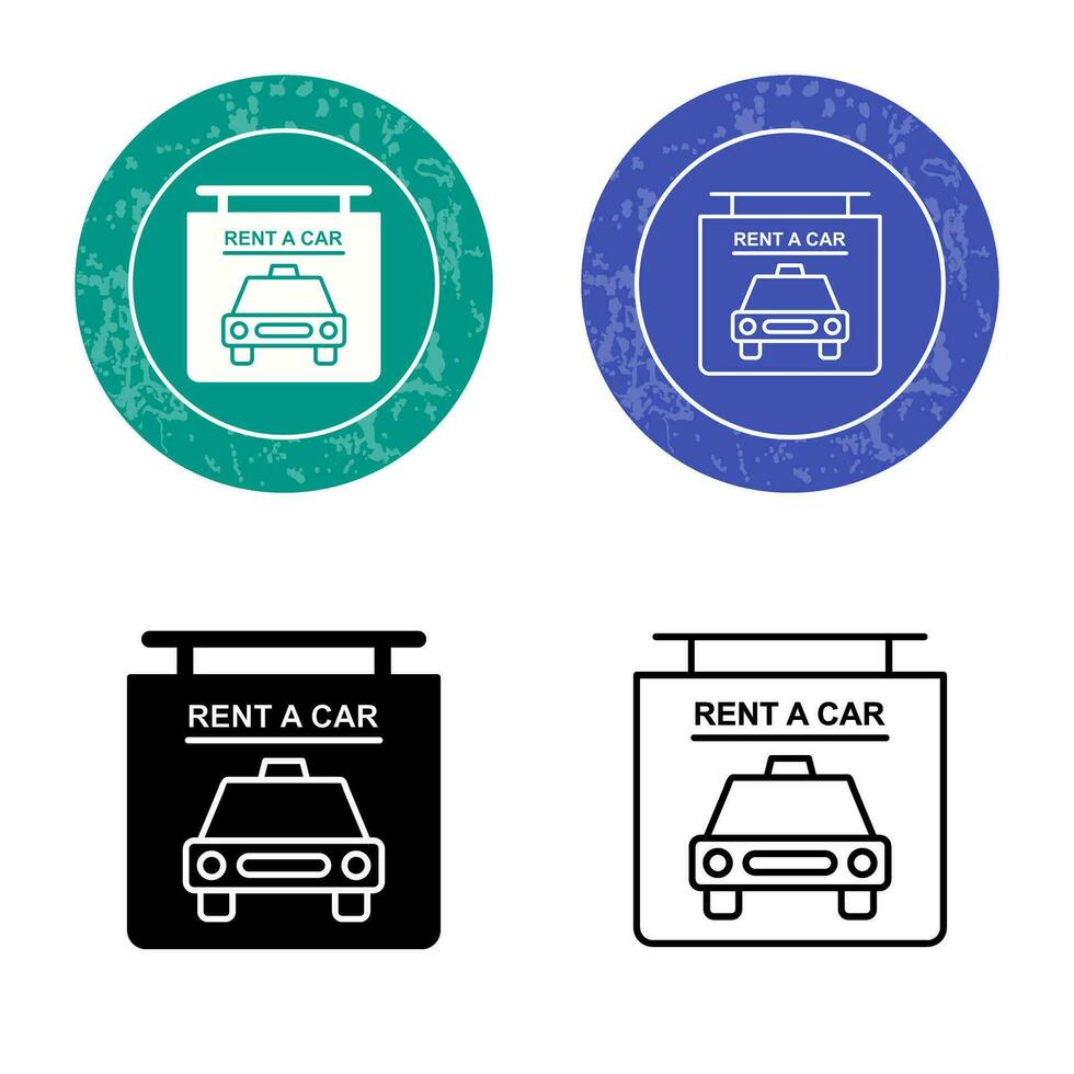 Rent a Car Vector Icon