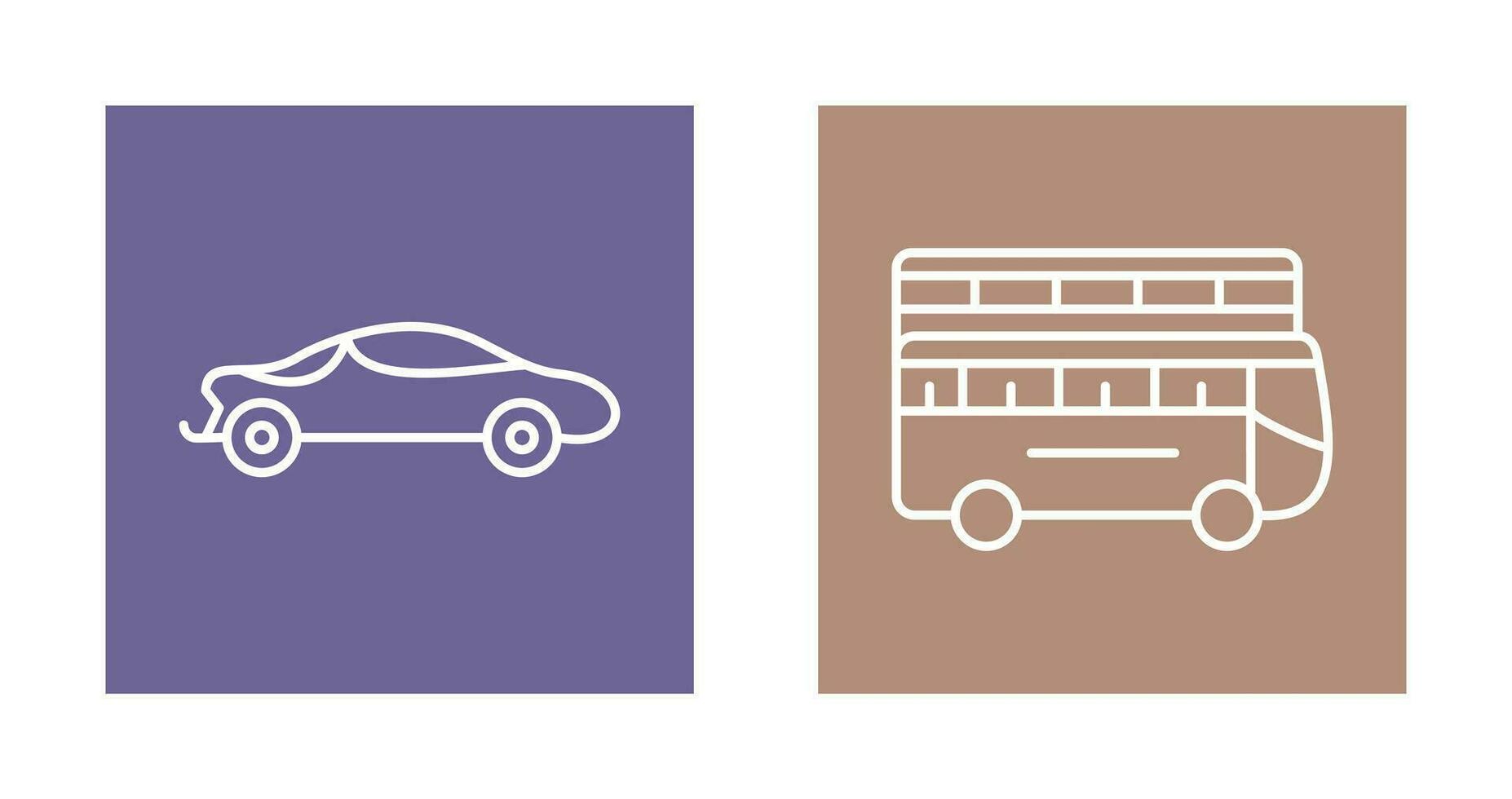 Sports Car and Double Icon vector