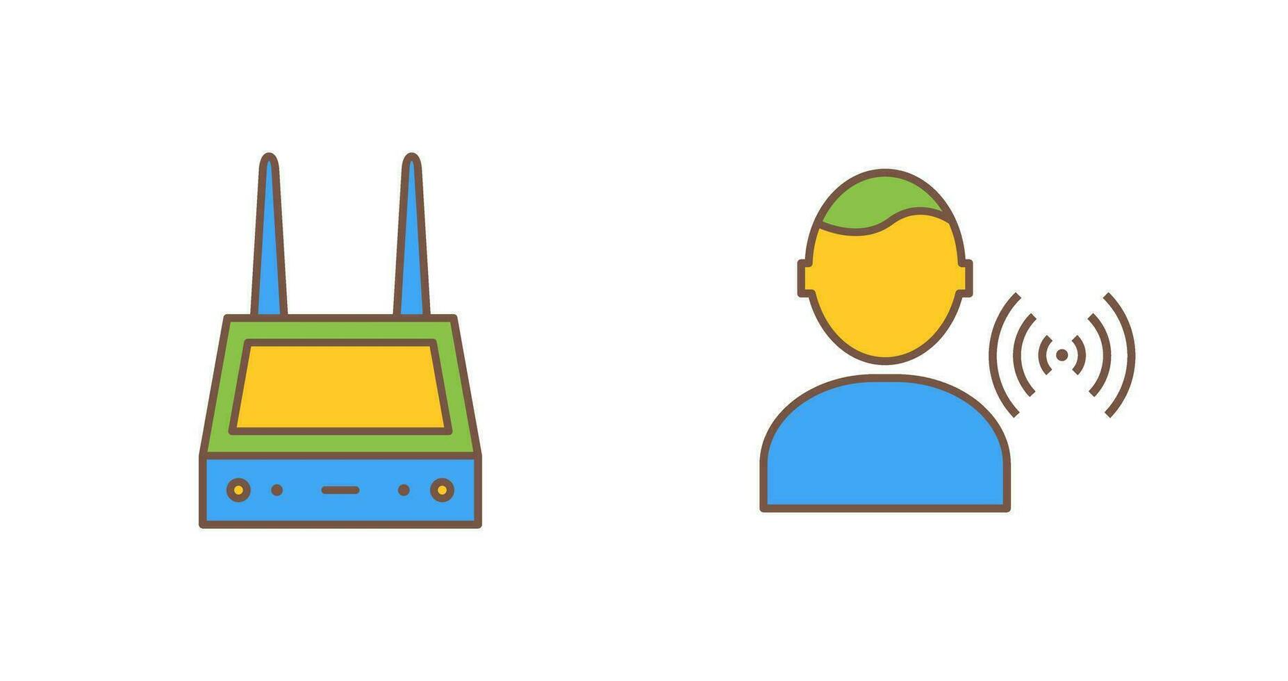 router and signal  Icon vector