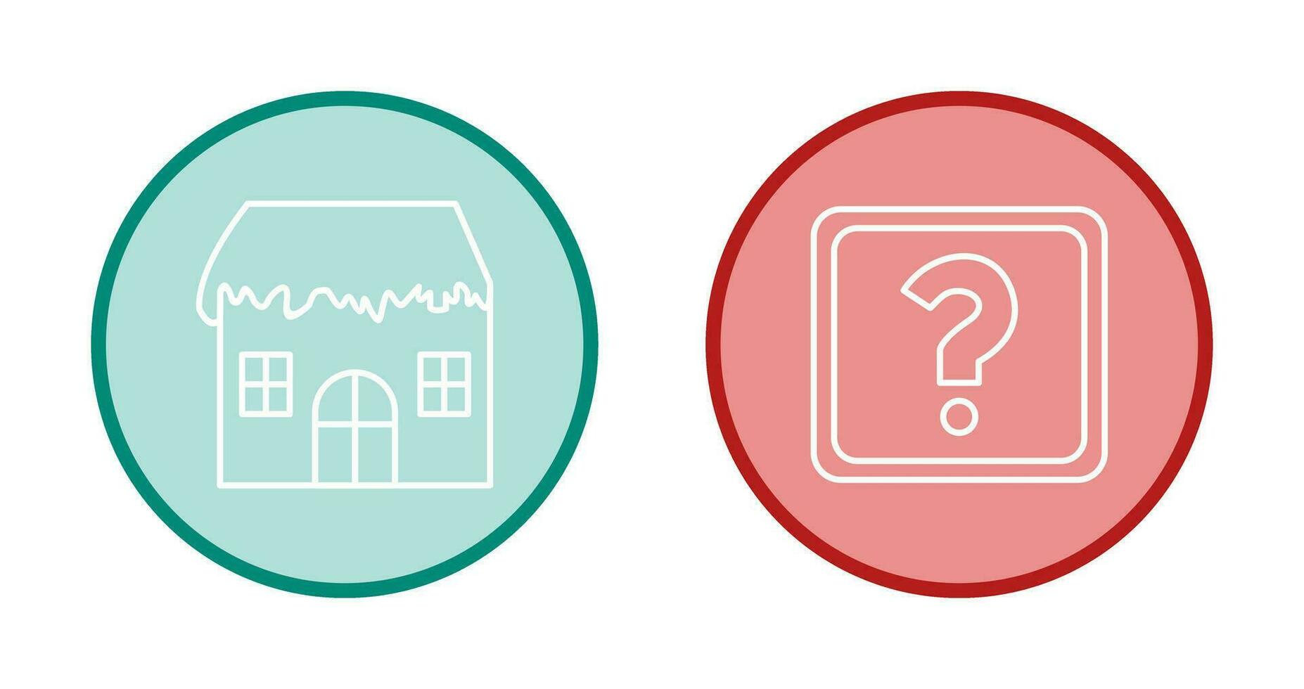 House with Snow and Question Mark Icon vector